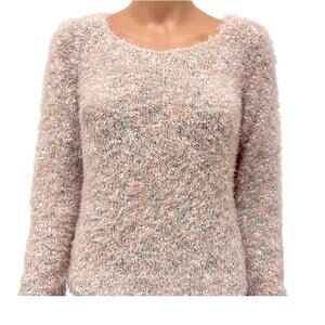 Decree XL mixed fibers fuzzy speckled sweater SP 2384